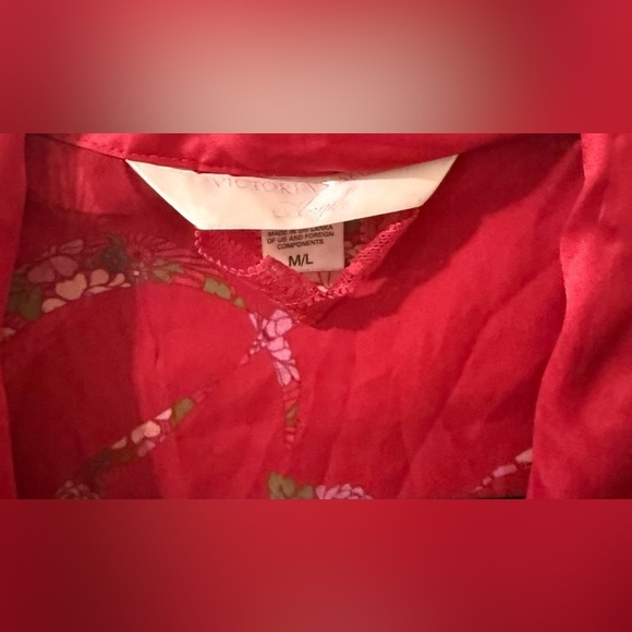 VICTORIA'S SECRET Vintage 90s/2000s Women's Kimono Satin Night Gown Size M/L - Picture 3 of 3